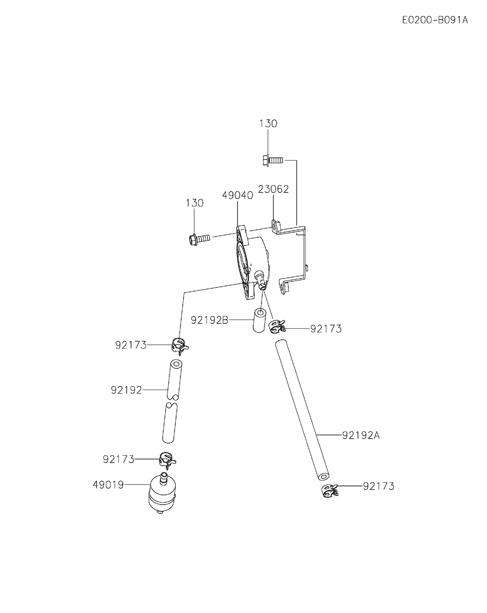 Fx801v-Gs15 Fuel Tank And Fuel Valve Diagram and Parts List for FX801V-GS15  Cub Cadet Engine